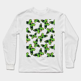 Queen Victoria' s birdwing butterfly pattern Long Sleeve T-Shirt